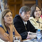 El rector Andradas en la clausura de los cursos en septiembre.