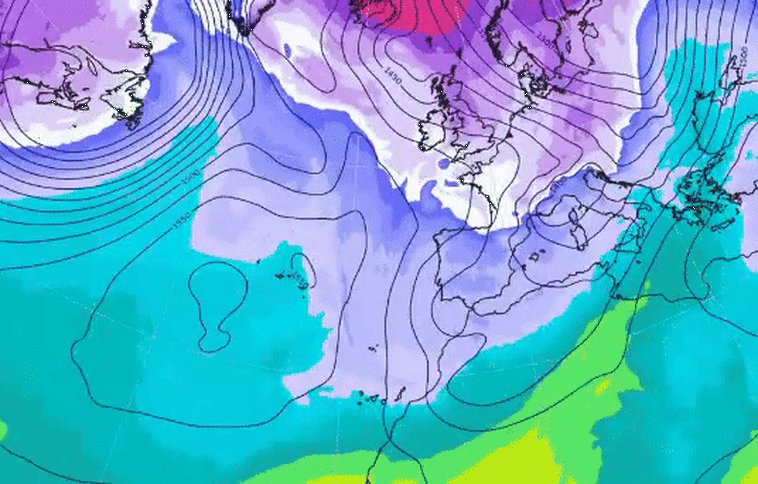 Aire del ártico irrumpe en Cantabria con intensas lluvias, mucho frío y previsión de nevadas