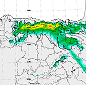 El aire ártico activa el aviso naranja por nevadas en Cantabria