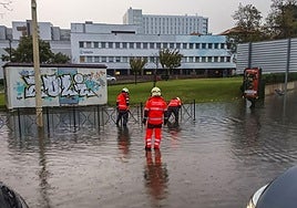 Situación que presentaba la rotonda tars el chaparrón