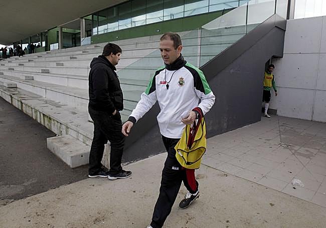 Último entrenamiento de Juanjo como técnico del Racing, el día 6 de marzo de 2012.