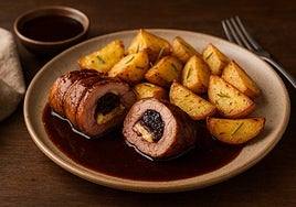 El solomillo, emplatado, listo para su degustación.