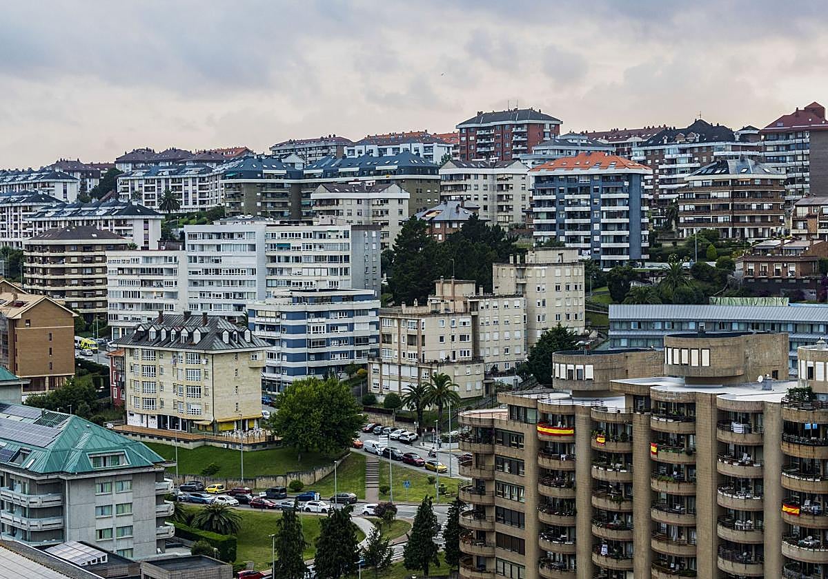 Vista de la zona de El Sardinero y Valdenoja, en Santander.