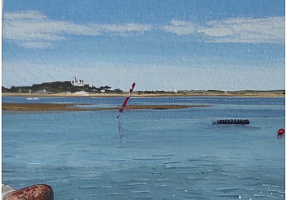 La bahía de Santander y sus norais están muy presentes en la obra.