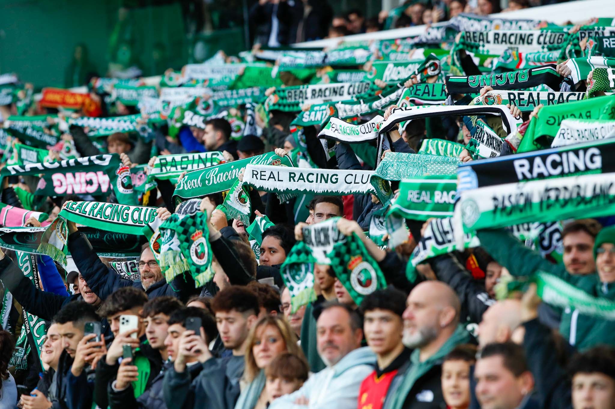 Afición racinguista, este domingo en El Sardinero.