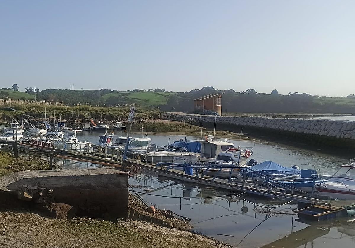 Instalaciones de la Pozona tras la realización de la escollera