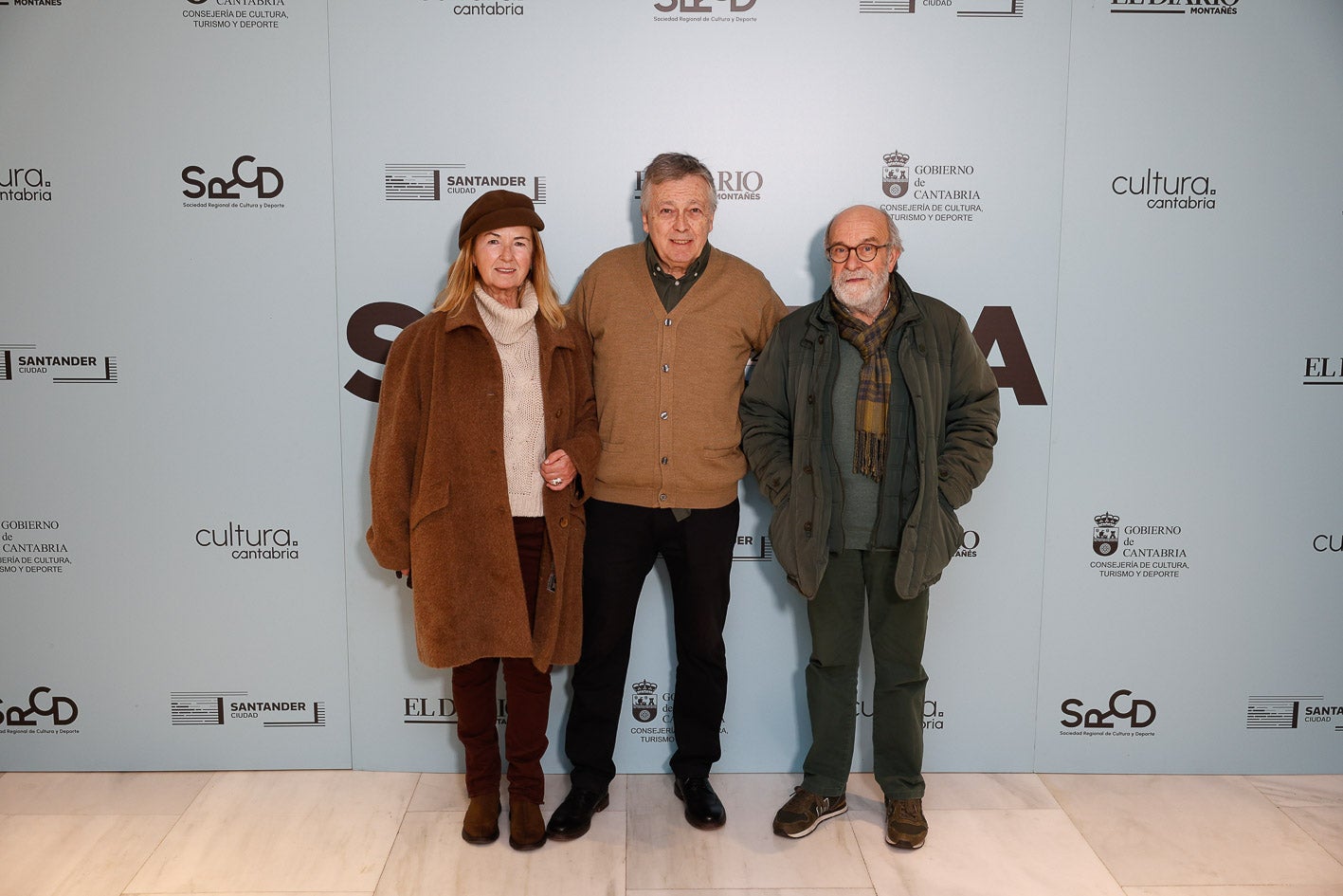 María Luisa Sanjuan, Juan Riancho y Francisco Valcarce.