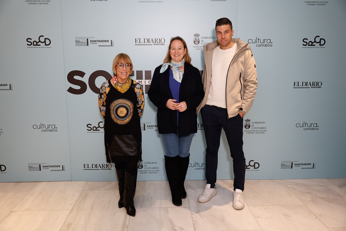 Natividad Pérez, Leticia Díaz y Marcos Rojo.