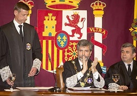 López del Moral tomando posesión en el año 2015.