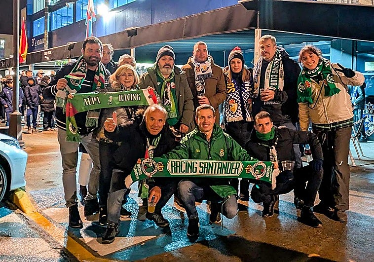 Aficionados del Racing en Ponferrada