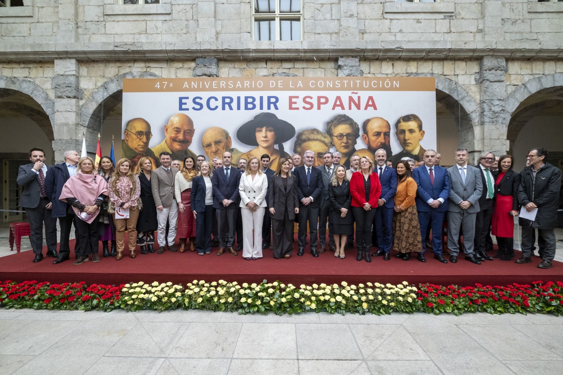 Representantes de la política regional, reunidos hoy en el Parlamento. 