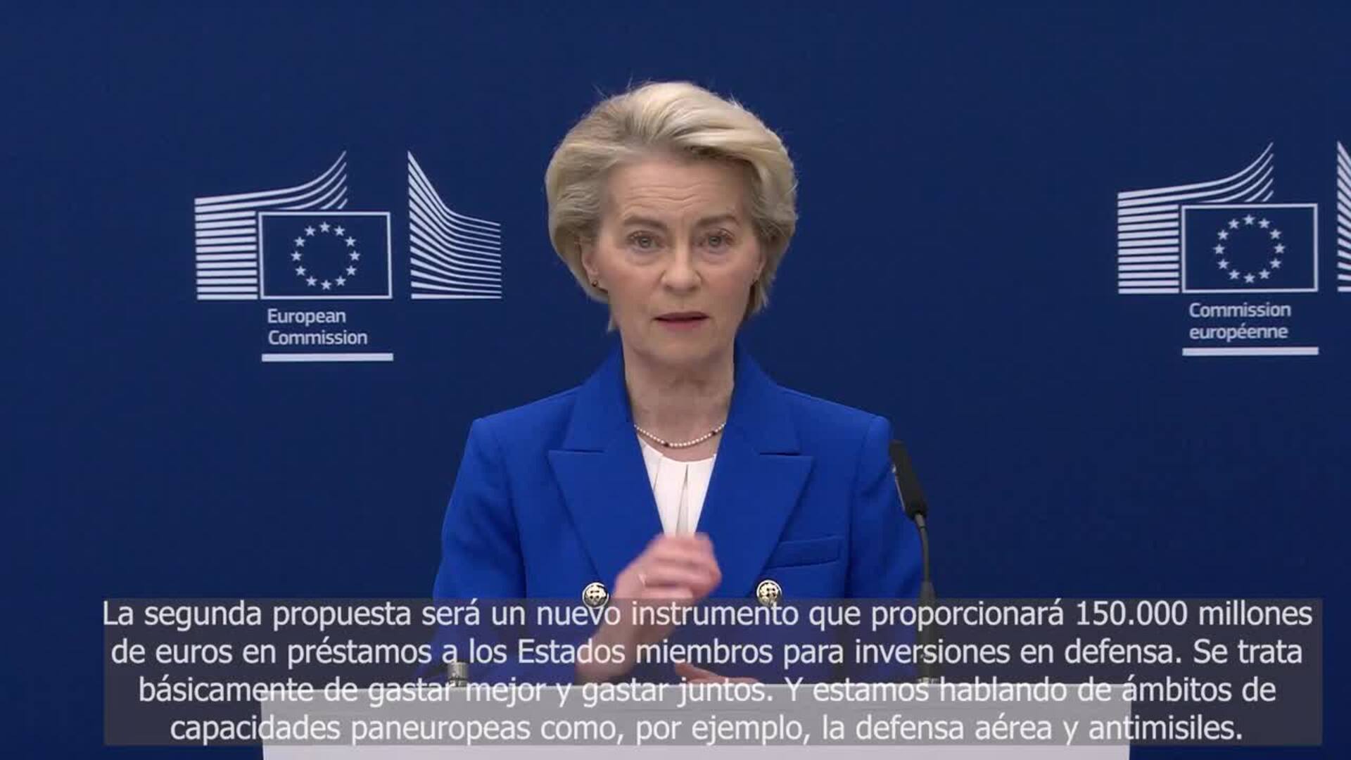 Von der Leyen propone disparar el gasto en Defensa tras la suspensión de ayuda militar de Trump