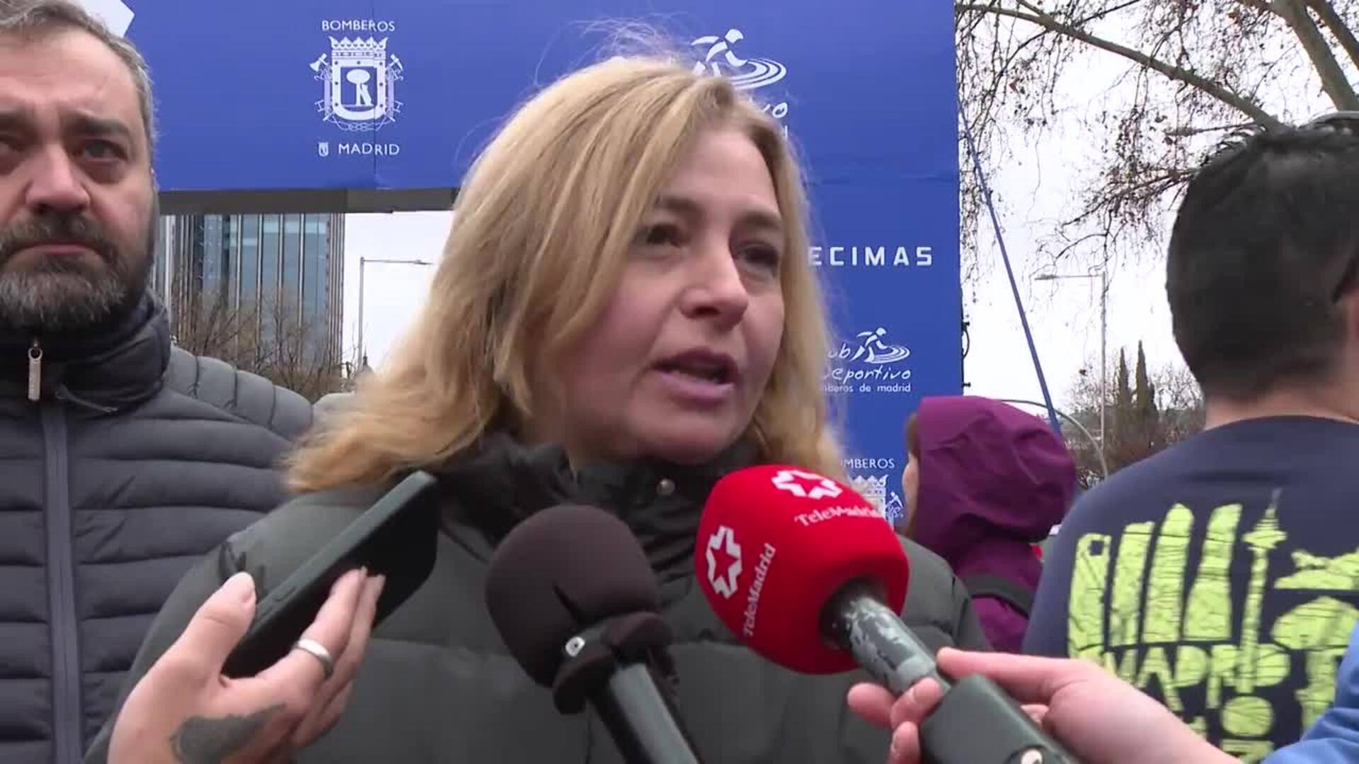 Sanz destaca la labor de los bomberos de la Comunidad de Madrid en la XIII Carrera de Bomberos