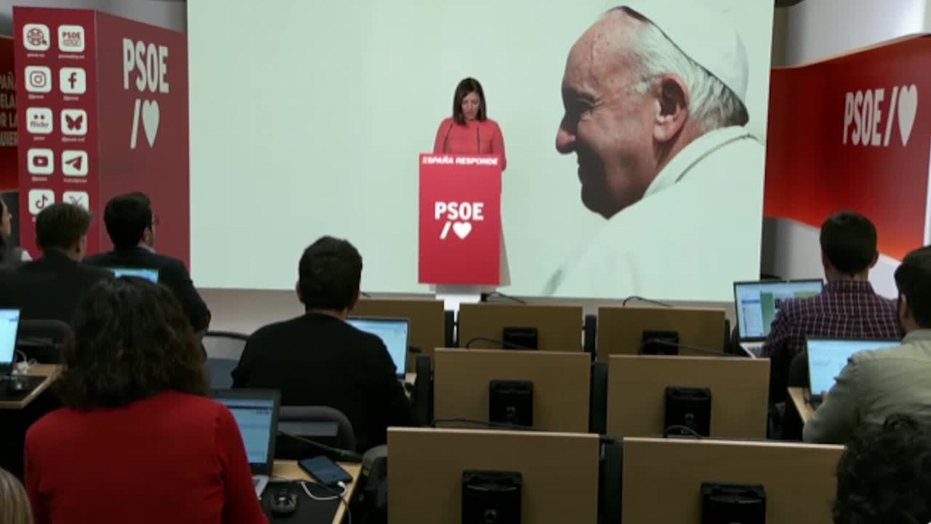 PSOE alaba la figura del Papa Francisco: "Tenía claro el valor del diálogo y de la paz"