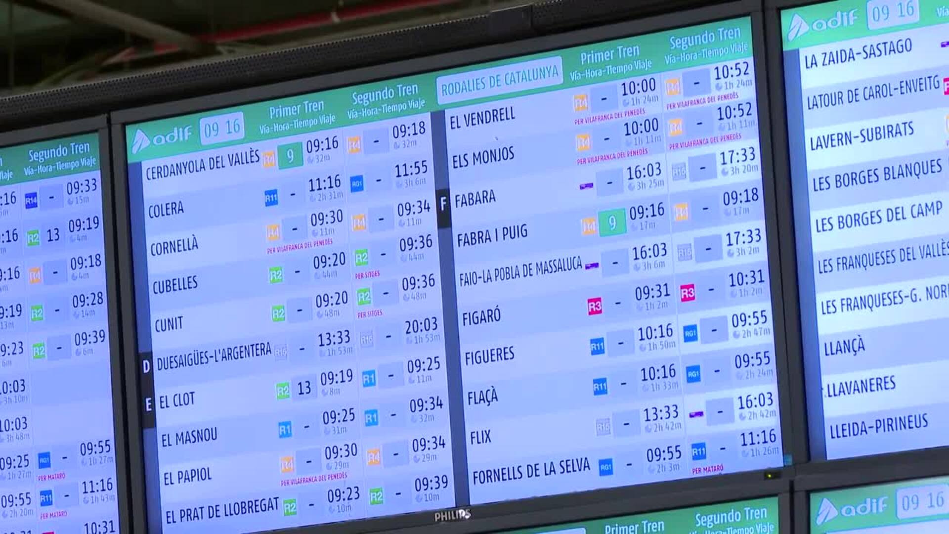 Normalidad en la estación de Sants tras la interrupción de Rodalies