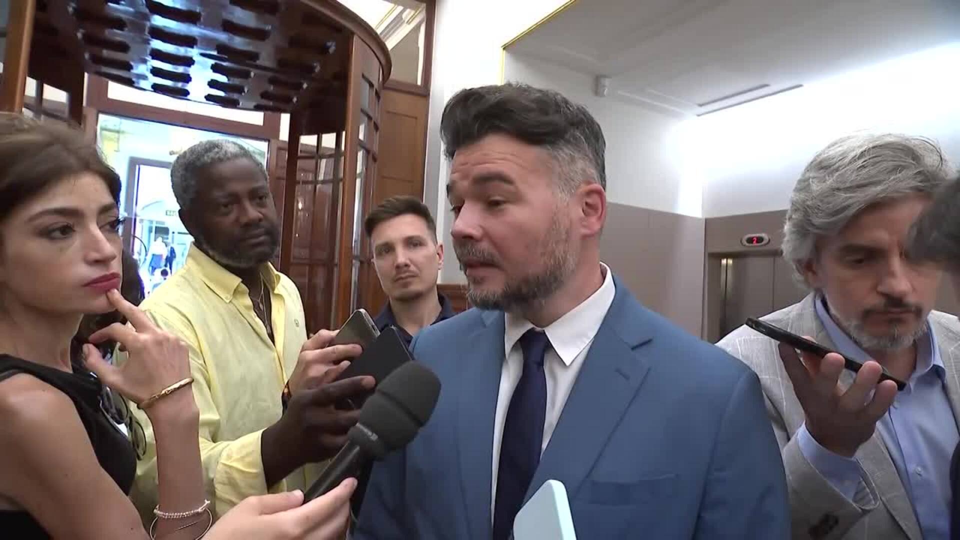 Rufián ve a Sánchez "encapsulado" en Moncloa tras el caso Cerdán