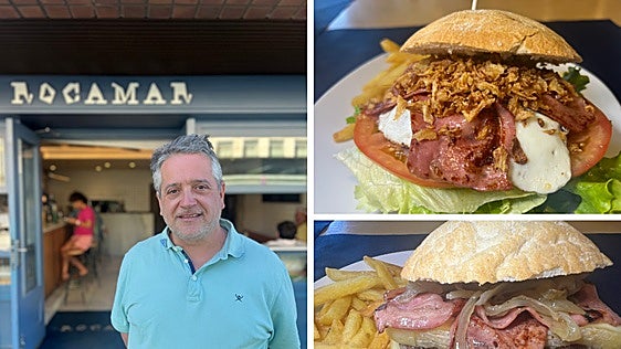 Nicolás Martínez dirige este establecimiento con una carta amplia en hamburguesas; a la dcha. campera y de tudanca, ambas con carne de Cantabria.