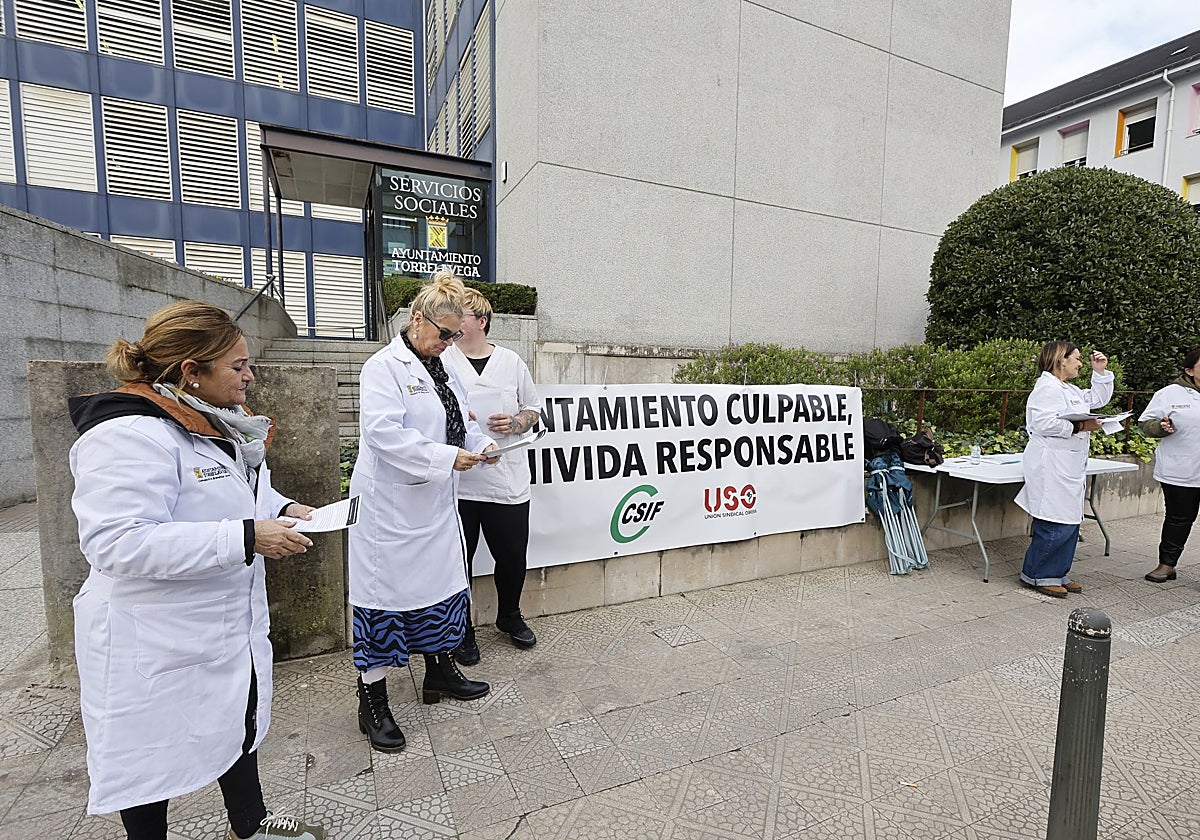 Trabajadoras del SAD durante una manifestación el pasado mes de noviembre.