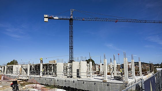 Imagen actual de la construcción de las viviendas en El Valle.