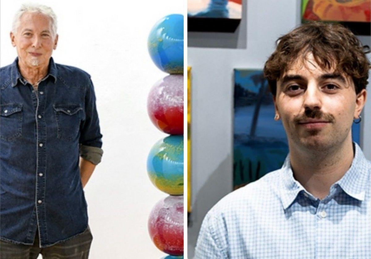 Barry Wolfryd e Ignacio San Martín, dos de los artistas que se prestan a compartir con los niños.