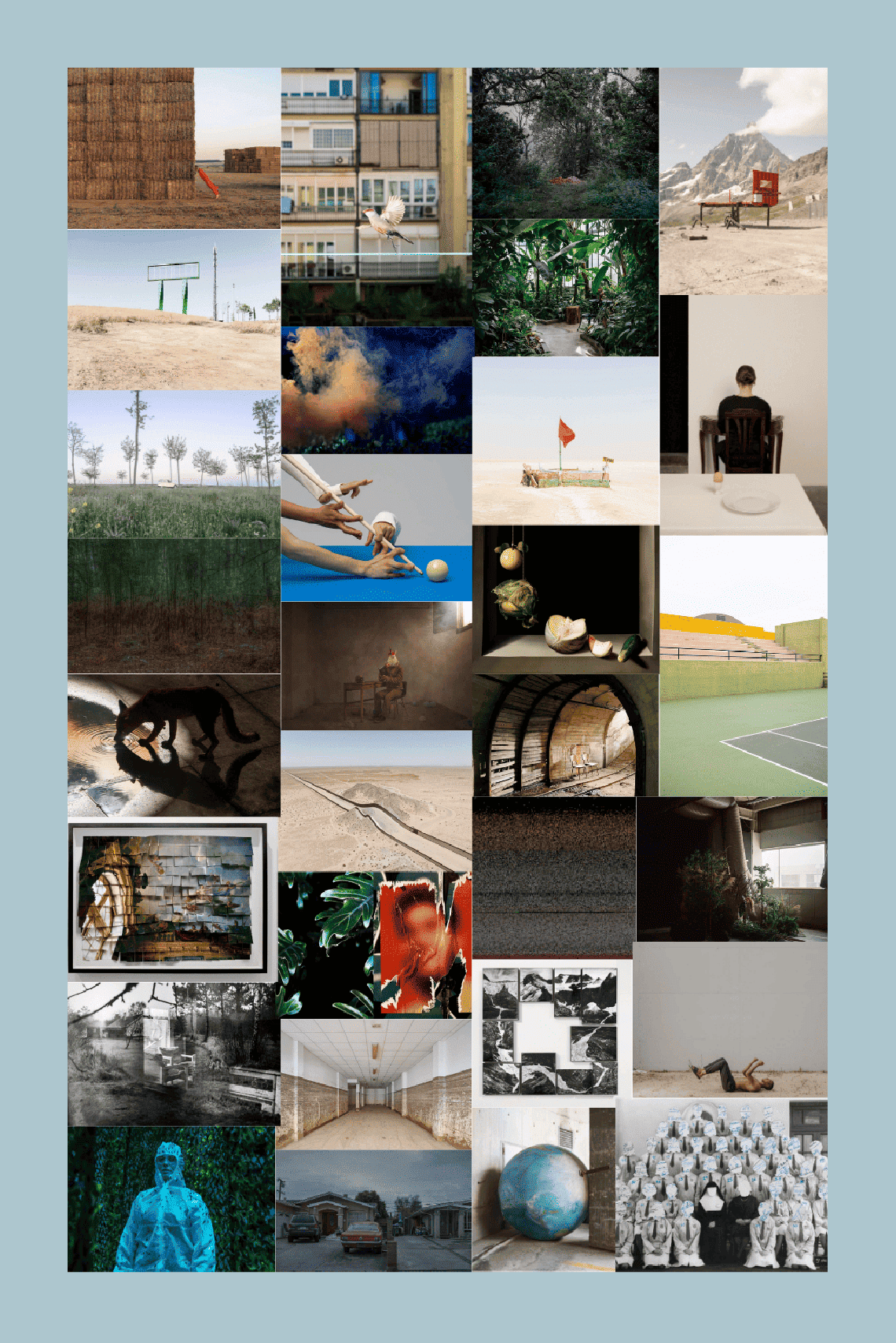 Mosaico con las imágnes de los treinta artistas que componen el proceso de los Premios de Fotografía.