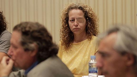 Ester Quintana, durante el juicio. 