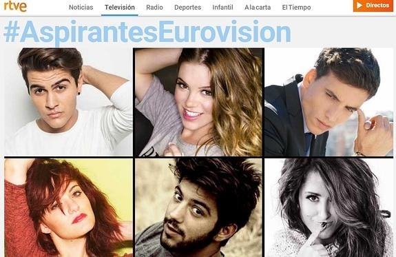 Los aspirantes a la próxima edición de Eurovisión.