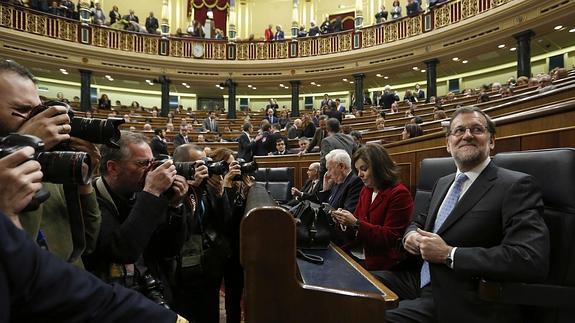 Mariano Rajoy en el Congreso de los Diputados.