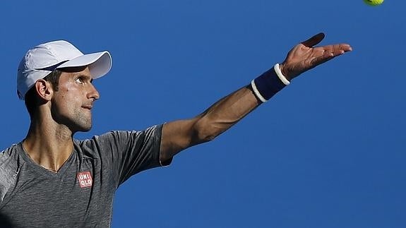 Djokovic en un entrenamiento. 