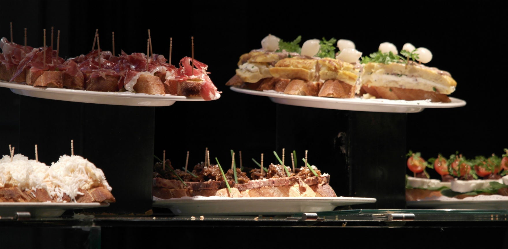 Algunos ejemplos de pintxos en la ciudad de Bilbao