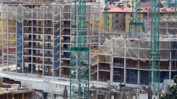 Viviendas en construcción.