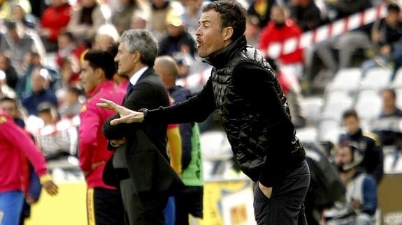 Luis Enrique da instrucciones en Las Palmas.