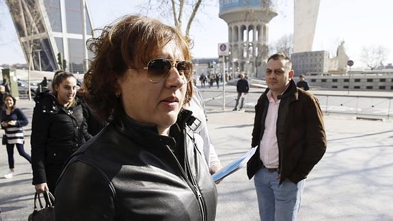 Teresa Romero, a su llegada a los juzgados de Plaza Castilla de Madrid.