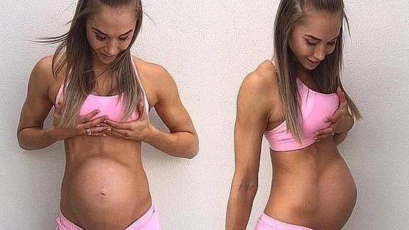 Así luce Chontel Duncan en su semana 38 de embarazo. 