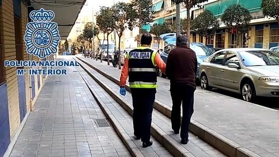 El presunto pederasta detenido en Alicante.