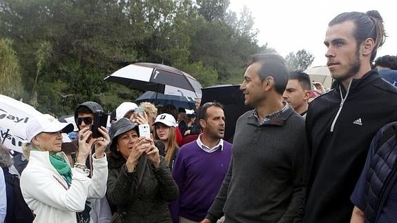 Gareth Bale, el domingo en el Open de España de golf en Valderrama. 