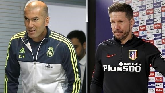 Zinedine ZIdane y Diego Simeone. 