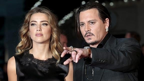 Amber Heard y Johnny Depp. 
