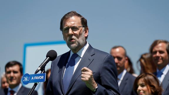 Mariano Rajoy, en un acto ayer en Madrid.