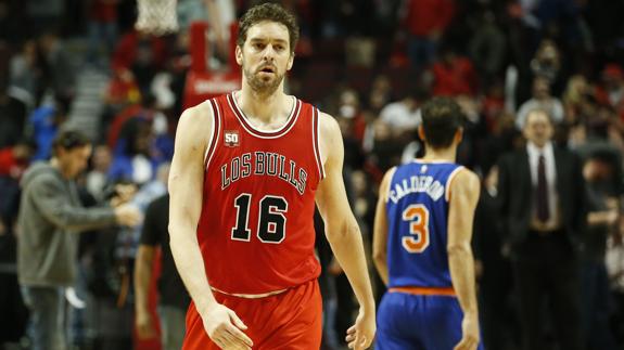 Pau Gasol, durante un partido de esta temporada en la NBA. 