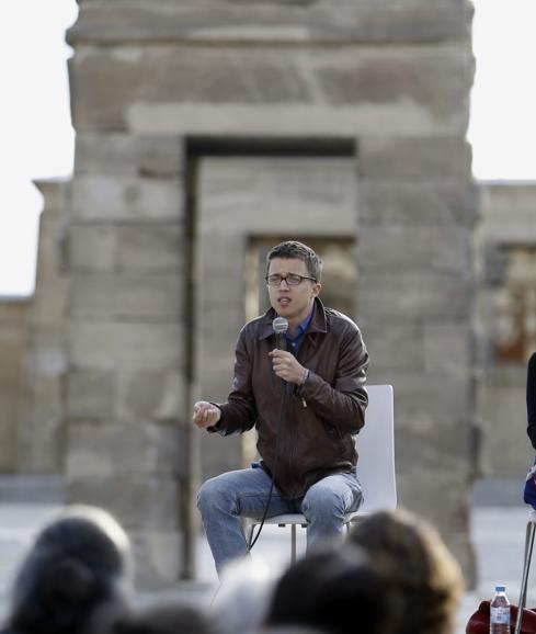 Íñigo Errejón, durante su intervención hoy, en Madrid.