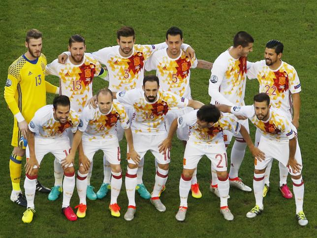 El once de España ante Croacia. 