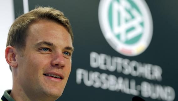 Manuel Neuer, en rueda de prensa. 