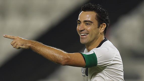 Xavi Hernández, durante un partido. 