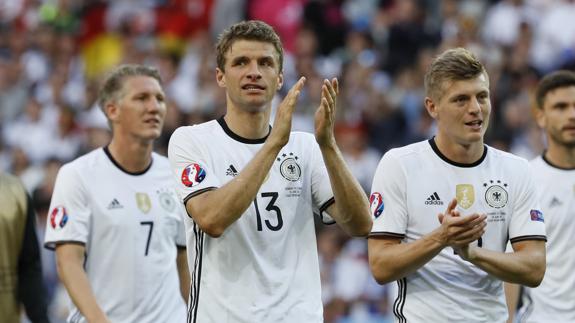 Thomas Müller durante un partido de la Eurocopa 2016. 