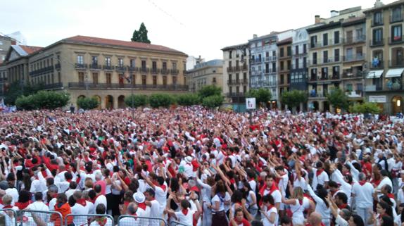 Manifestación contra los abusos sexuales durante San Fermín.