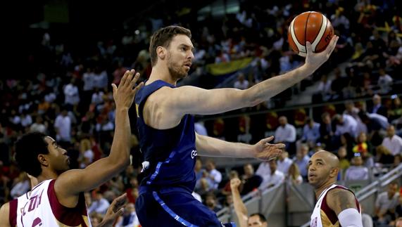 Pau Gasol, en una acción del partido. 