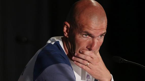 Zidane, durante la rueda de prensa. 