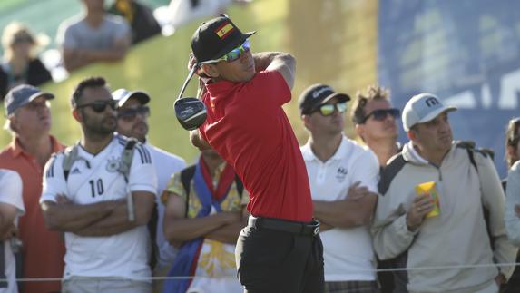 Cabrera-Bello, durante la jornada.