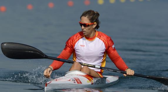 Teresa Portela, durante la competición. 